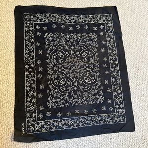 Authentic Chanel black bandana